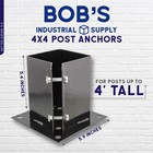 Bisupply No Dig 4x4 Post Anchor 4pk Bolt Down Post Base Wood Post Ground Anchor