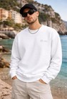 It s Me Men s Regular Fit Crew Neck 400 Gsm Premium Sweatshirts White Black M L