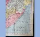1899 Antique Folding War Map Of South Africa S b linton 24 75 x15 5  Clean 