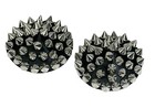 Black Leather Spike Pasties With Silver  Spikes Reusable Nipple Covers Cosplay
