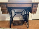 Vintage Sewing Machine And Table