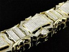 19ct Round Cut Lab Created Diamond Men s Tennis Bracelet 14k Yellow Gold Finish