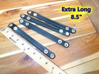 4 Set Hume Black Police Keepers For 3  Wide Duty Belt Double Chomed Snaps 3 4  W