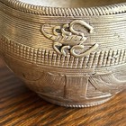 Brass Hand Crafted Dhokra Art Rice grain Bowl Serving Bowl 3  Diam  Antique