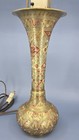 Vtg 1940s Etched Brass   Enamel Lamp Morrocan Turkish Middle Eastern Style