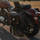 Motorcycle Saddlebags Leather-style Saddlebags With Fringe Retro Motorcycle Side
