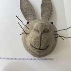 Fiona Walker England Large Rabbit Head Nursery Wall Hanging Jungle Zoo Wool Nwt