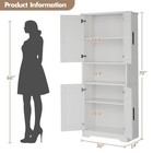 70  Tall Kitchen Pantry Cabinet  Storage Cabinet With Doors   Adjustable Shelves