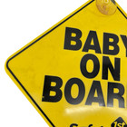 Safety 1st Baby On Board Sign Crash Tested Yellow Suction Cup 7x7