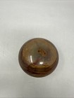 Heavy Vintage Hand-carved Banded Onyx Mushroom 4  Stone Art Sculpture Mcm Decor