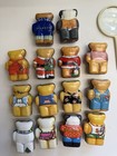 Vintage 1986 Hunkydory Dana Kubick Teddy Bear Tins Lot Of 16 Made In England