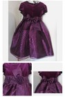 Jayne Copeland Girls Dress Plum Velvet Glitter Organza Rosette 4