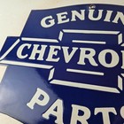 Vintage Chevrolet Porcelain Sign - 13 chevy Bowtie Gas Service Sales Parts Sign