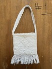 Lot Of 3 Vintage 70   s   80   s Macrame Handmade Hand Bags - Pre-owned