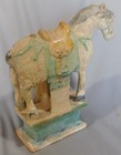 Tang Dynasty Style War Horse Ceramic Sancai Glaze Earthenware Pottery Encrusted