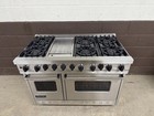 Viking Vdsc4856gss- 48  Professional Dual Fuel Range Oven 6 Burners  Griddle  2 