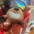 Dan Dee Animated Reindeer Plush In Red Sleigh  Brown Red Silver Green  Xmas