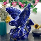 6 83lb Natural Blue Vein Stone Hand Carved Eagle Statue  Reiki Healing Crystal