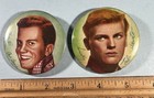 Pat Boone   Tab Hunter Vintage Pinbacks 2 25    1950   s Nos