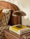 Vintage Brass Dome Table Lamp - Mid Century Modern Desk Light