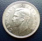 1948 South Africa - 5 Shillings - Large World Silver Coin -