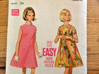 Vintage 1960 s Sewing Pattern Butterick 4873 A-line Dress Size 12 Uncut 