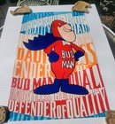 Vintage Original 1971 Old Store Stock Budweiser Bud Man Poster