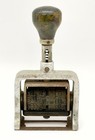 Vintage Numbering Machine Date Stamp Needs Restoration Metal 10 Wheels