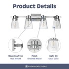 Prominence Home Fairendale 4 Light Bathroom Wall Vanity Light  Nickel  open Box 