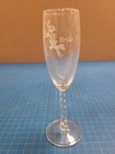 Bride   Groom Champagne Flutes Etched Rose Wedding Toasting Glasses Twisted Stem