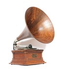 1904 Victor Monarch Antique Phonograph W matching Original Wood Horn   Excellent