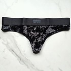 Pink Victoria s Secret Velvet Thong Panty Pure Black Size S m l