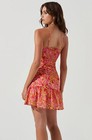 Astr The Label Women s Meg Pink Multi Floral Ruched Lined Mini Short Skirt Dress