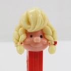 Girl W braids Red Body Pez Dispenser Vintage No Feet Made In Austria