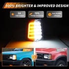 2x Oe-style Full Led Front Corner Signal Lights For 1987-1993 Mazda B2200 B2600