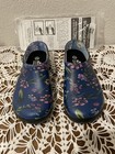 Sloggers Clogs Women   s Size 8    new    Extra Sizer Insole - Blue Floral Black Soles