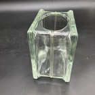 Decorative Glass Block Wavy Pattern Glass Vase Or Planter 7 75   