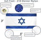Anley Everstrong Series Israel Flag 3x5 Foot Heavy Duty Nylon Embroidered