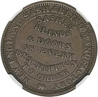1835 Hard Times Token - New Haven Connecticut Fobes   Barlow Ngc Au 55 Bn
