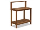 Furinno Tioman Outdoor Potting Bench Garden Workstation With Shelves Hardwood