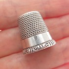 Ketcham   Mcdougall 925 Sterling Silver Antique Art Deco Sewing Thimble Size 9