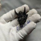 Gothic Ghost Mask Skull Pendant Necklace - Dark Halloween Jewelry Unisex Charm