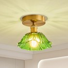 Ceiling Light Fixture Glass Gold Ceiling Lights Flower Small Sunflower-green