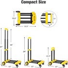 Folding Hand Truck  290 Lbs Heavy Duty Dolly Cart Solid Moving Utility Cart