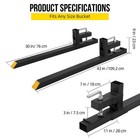 43  2500lbs Clamp On Bucket Pallet Heavy Duty Forks For Tractor Loader Bucket