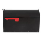 Jumbo Post Mount Mailbox Black Galvanized Steel Extra Large Rural Mail Box Xl