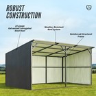 New 20x12 Ft Metal Livestock Shelter Run-in Shed For Cattle Horse Goat Usa Stock