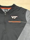 Nike Virginia Tech Hokies Jacket Men s Small Black grey Fleece Full Zip