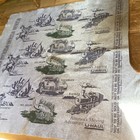 Vintage U-haul Moving Blanket Blue And Green 77x72 States 