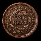 1854 Large Cent Braided Hair Better Grade Strong Detail Nice Color Early Us Coin